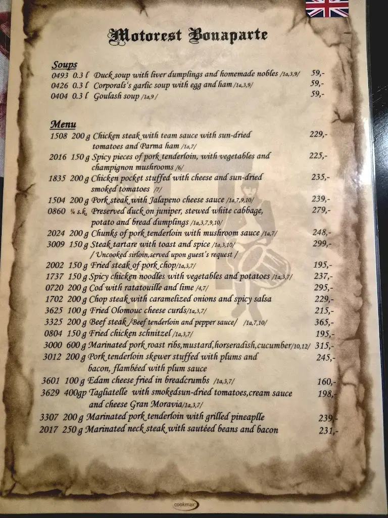 Menu_Motorest Bonaparte_Rousínov_image_2