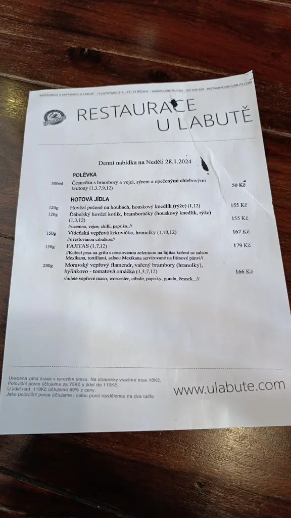 Menu_Restaurace U labutě_Říčany_image_1