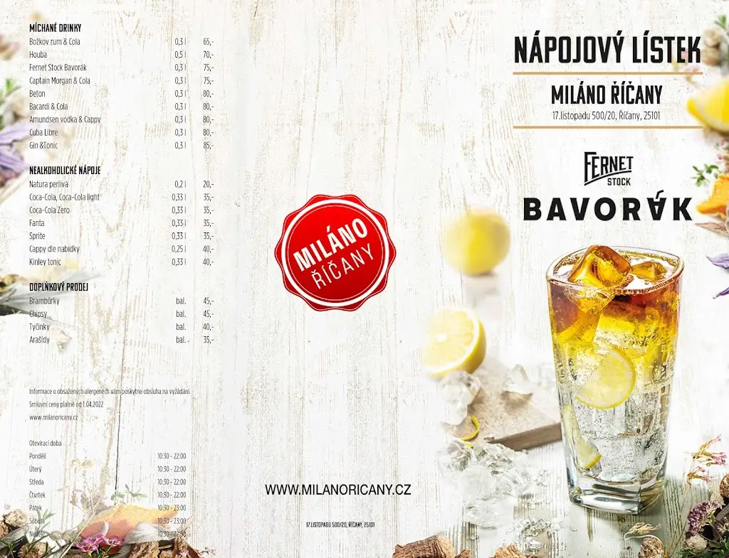 Menu_MILÁNO Říčany_Říčany_image_1
