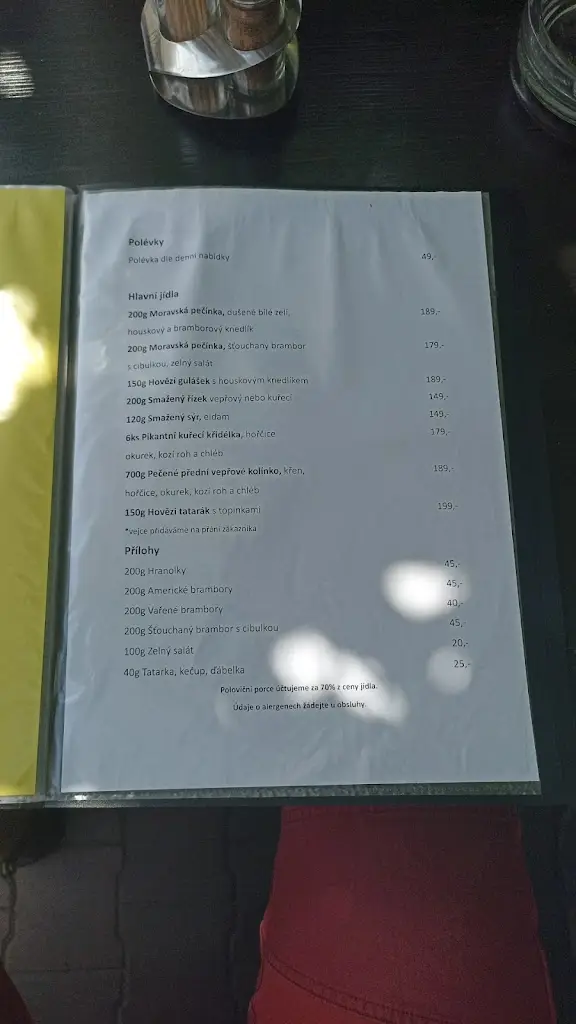 Menu_Moravský sklípek_Šatov_immagine_1