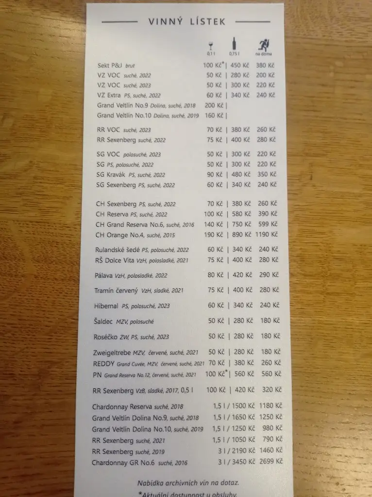 Menu_Moravský sklípek_Šatov_immagine_3