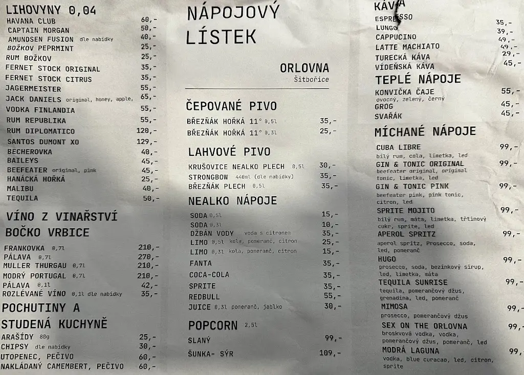 Menu_Orlovna Šitbořice_Šitbořice_immagine_3