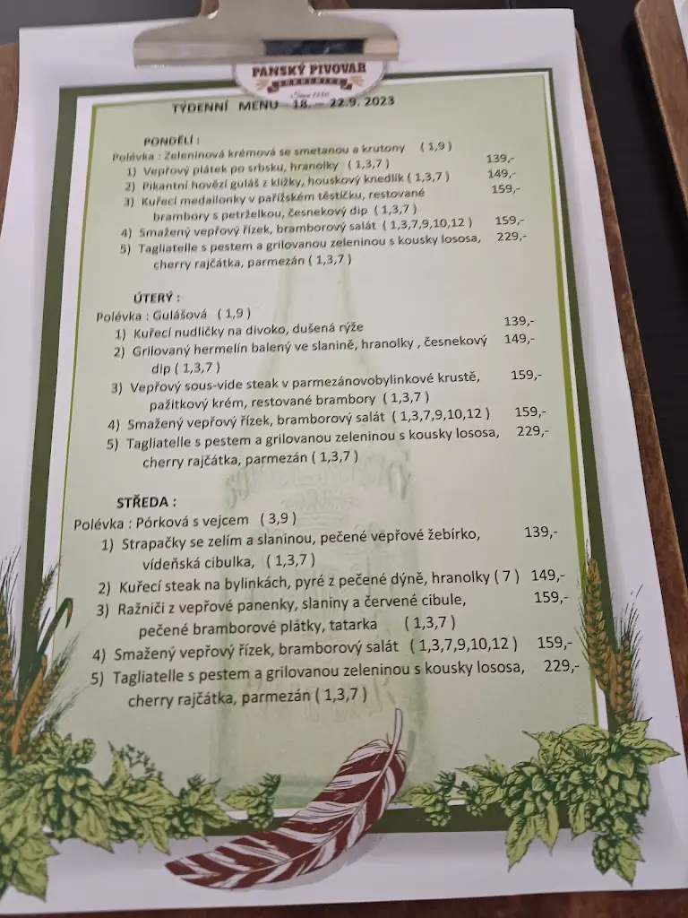 Menu_Brewery Sokolnice_Sokolnice_image_1