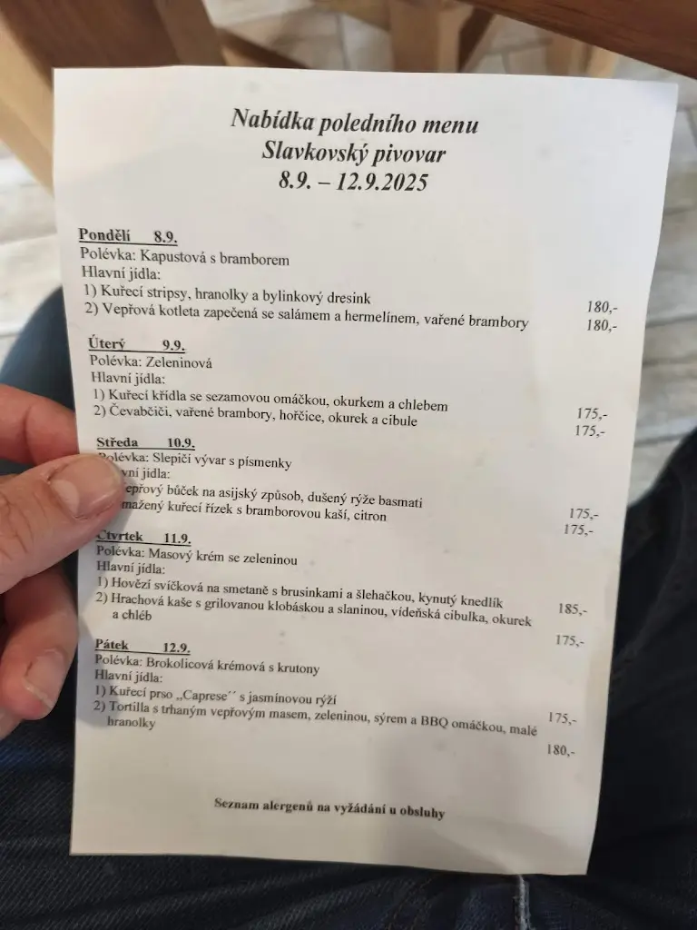 Menu_Slavkovský pivovar_Slavkov u Brna_image_1