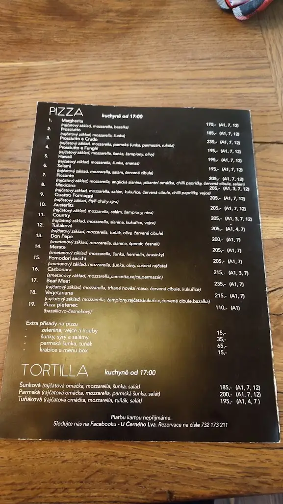 Menu_Hostinec U Černého lva_Slavkov u Brna_image_1