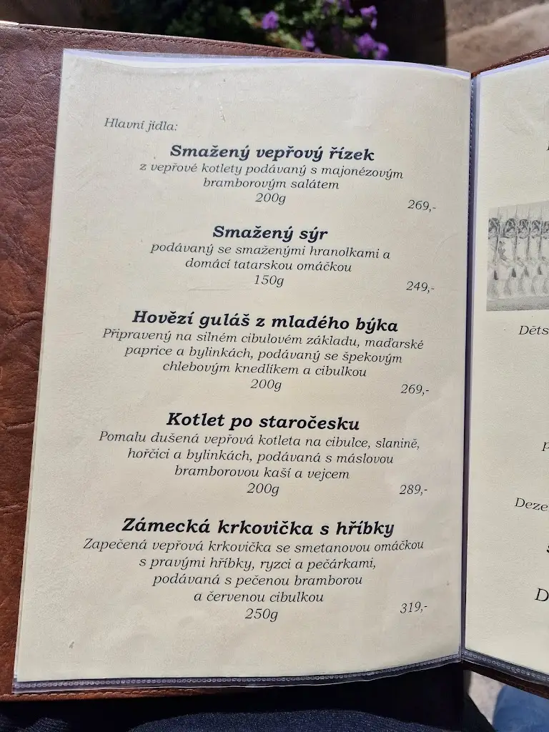 Menu_Zámecká restaurace Austerlitz_Slavkov u Brna_immagine_4
