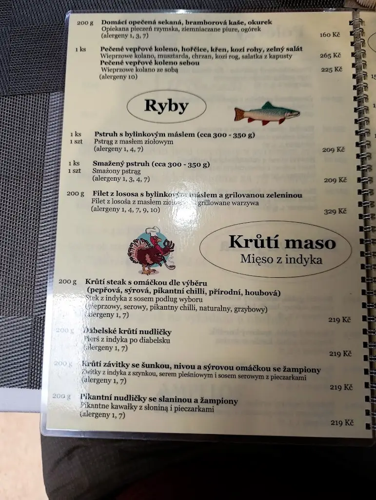 Menu_Restaurace U Bazalů_Tasovice_immagine_1