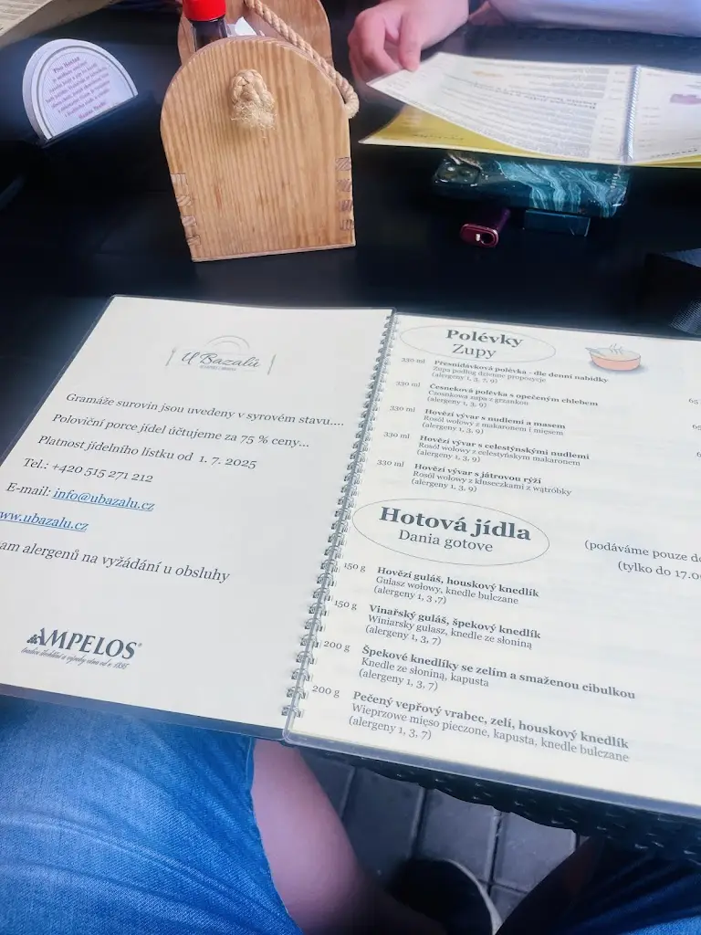 Menu_Restaurace U Bazalů_Tasovice_immagine_4