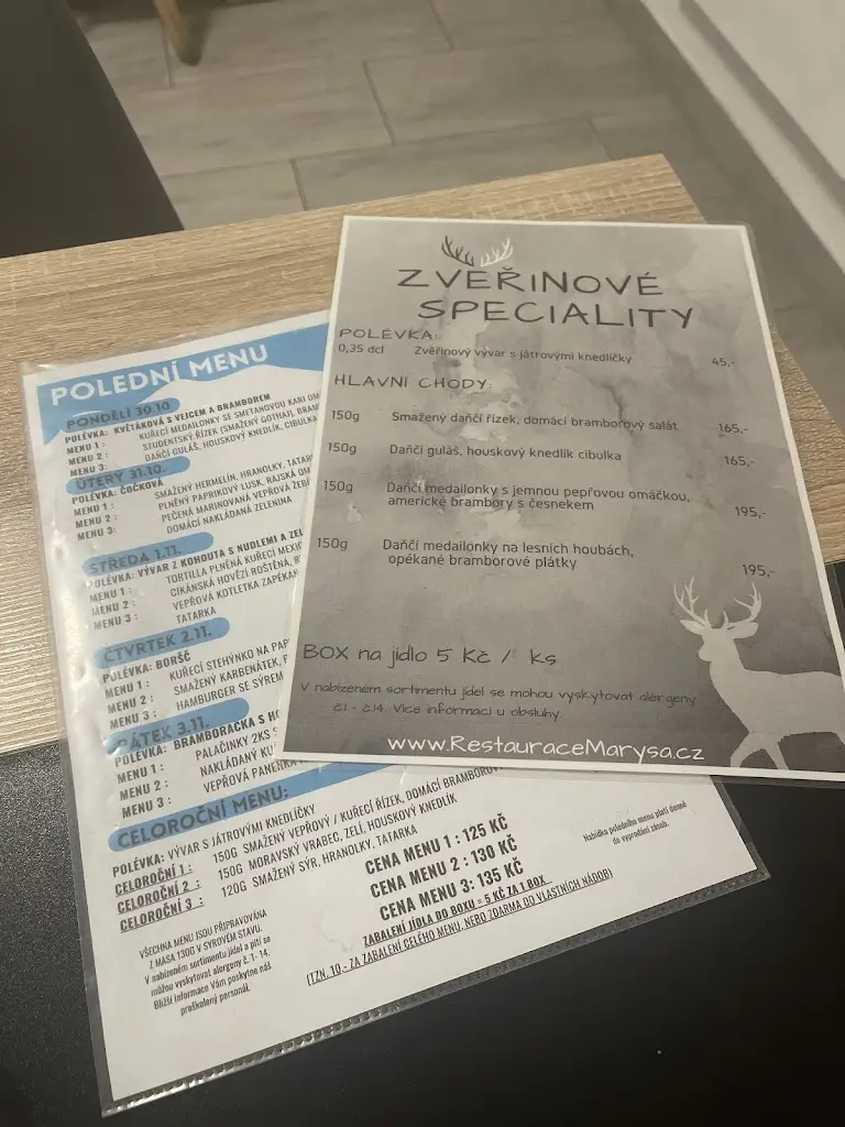 Menu_Restaurace & Penzion Maryša_Těšany_image_4