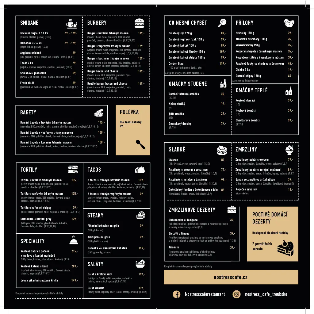 Menu_No Stress Café Restaurant_Troubsko_immagine_3