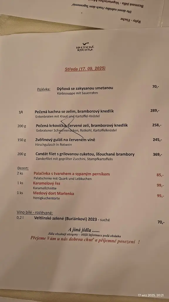 Menu_Restaurace Valtická Rychta_Valtice_image_1