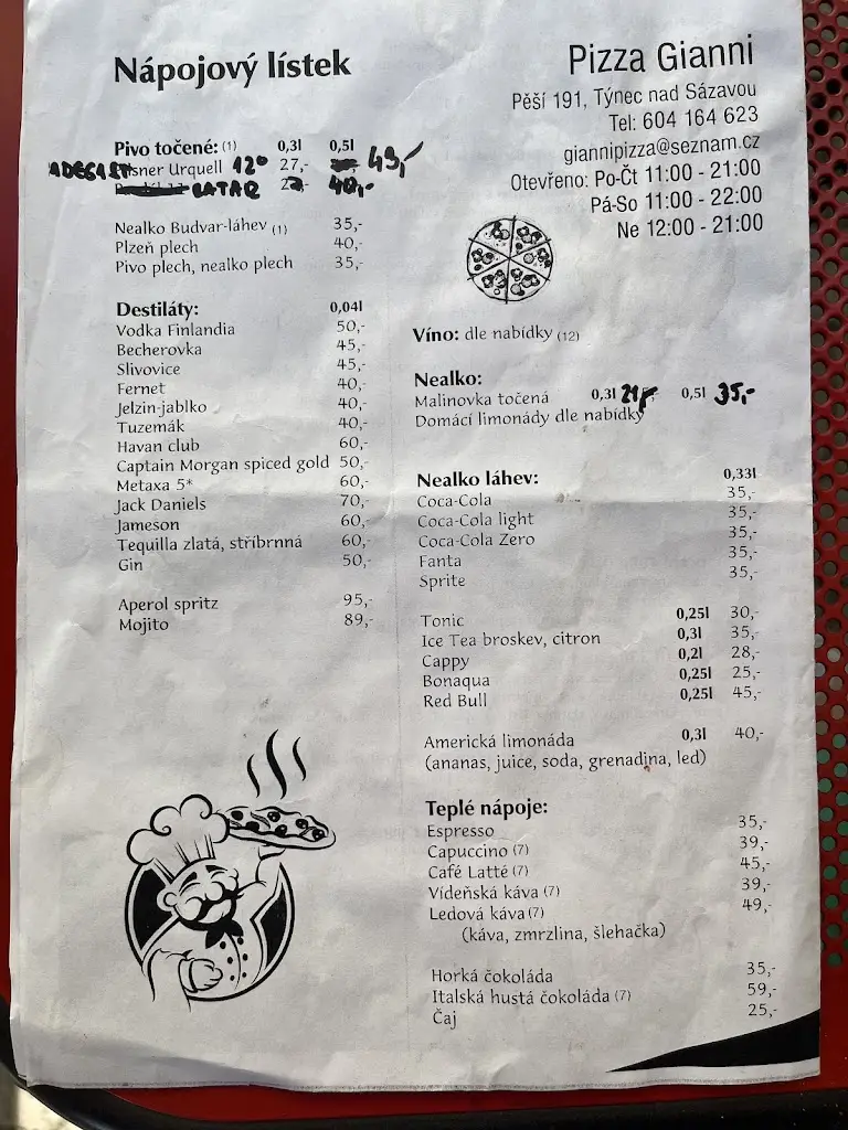 Menu_Pizza Gianni_Týnec_image_2