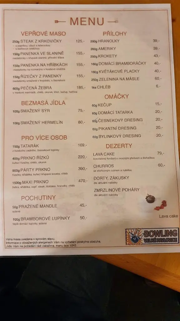 Menu_Bowling Velké Pavlovice_Velké Pavlovice_image_4