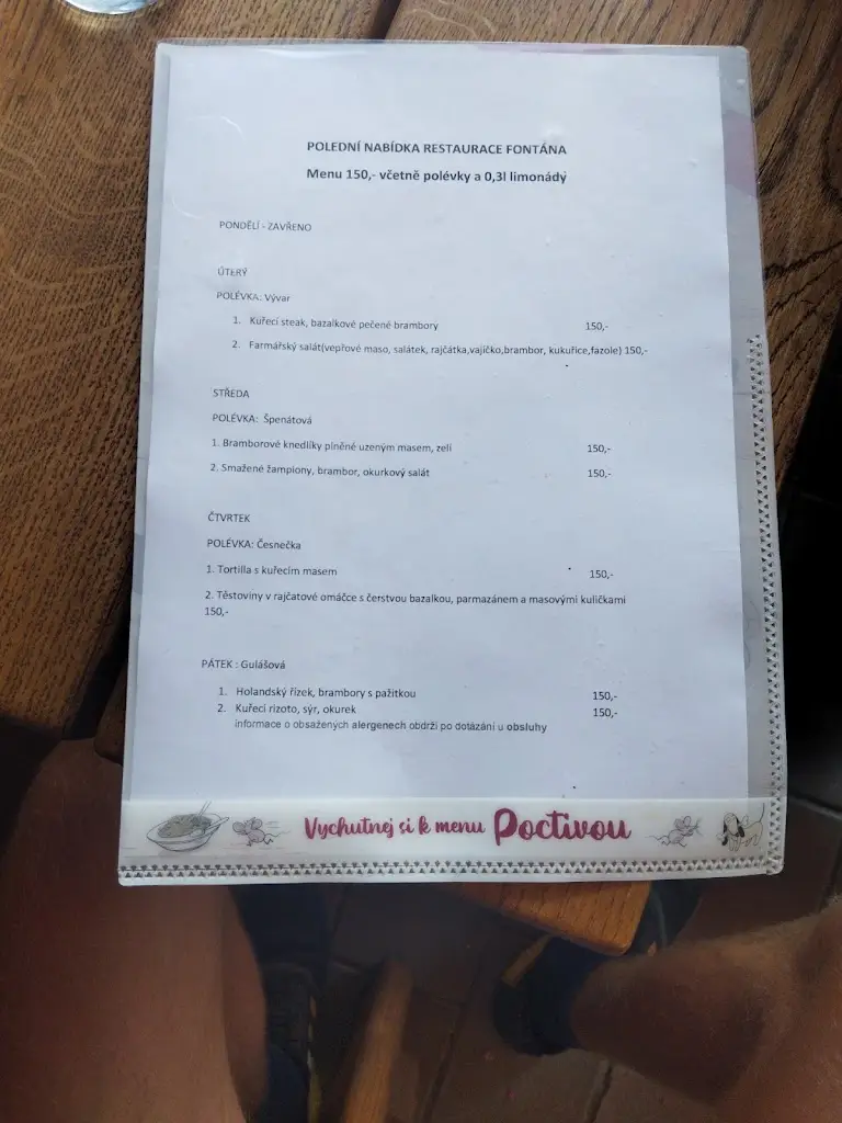 Menu_Restaurace Fontána_Velké Pavlovice_image_1