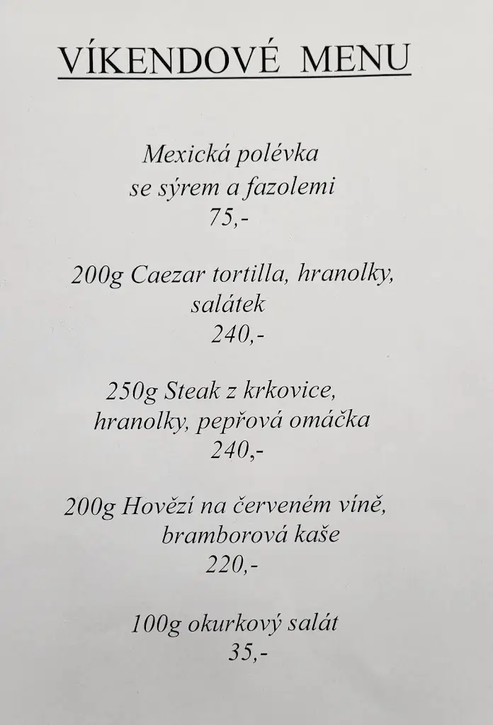 Menu_Pension Mlýn_Velké Bílovice_image_2