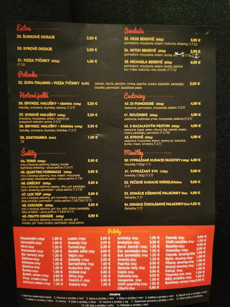 Menu_Bistro Michaela - Pizzeria_Višňové_image_2