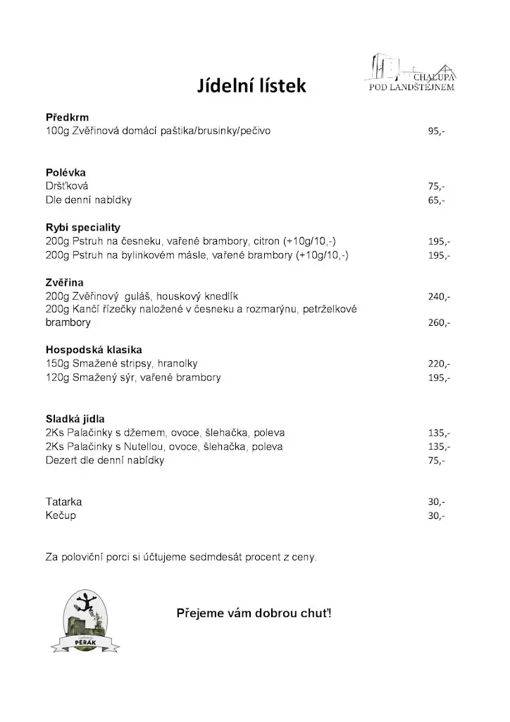 Menu_Restaurace Chalupa pod Landštejnem_Český Rudolec_image_3