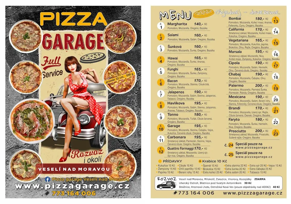 Menu_Pizza Garage_Veselí nad Moravou_image_2