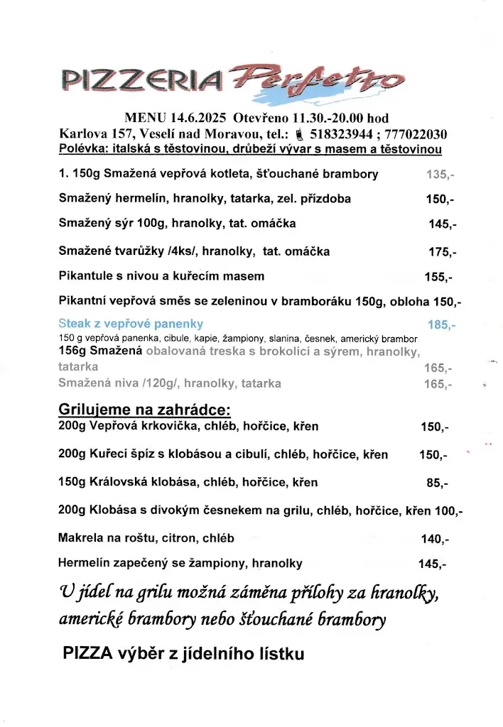 Menu_Pizza Perfetto_Veselí nad Moravou_image_1
