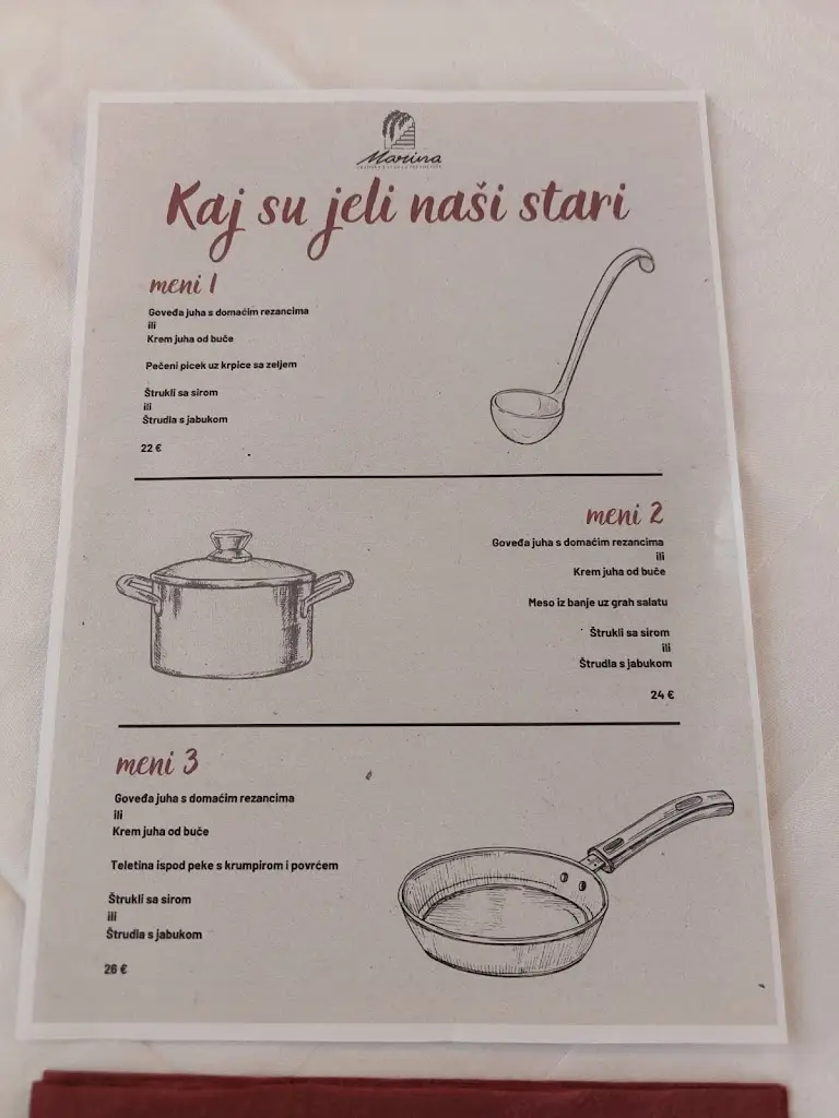 Menu_Motel Marina_Vrbovec_immagine_3