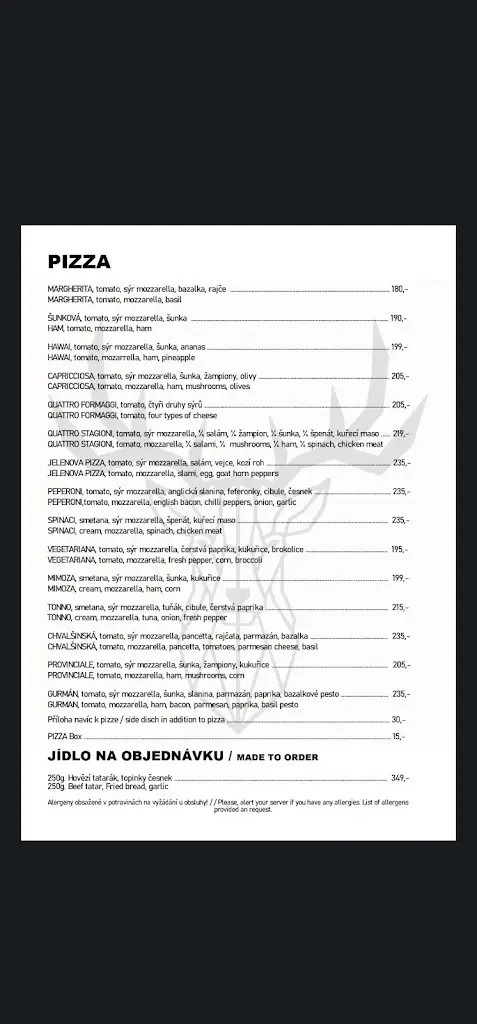 Menu_Restaurace a pizzerie U Jelena (Chvalšiny)_Chvalšiny_image_2