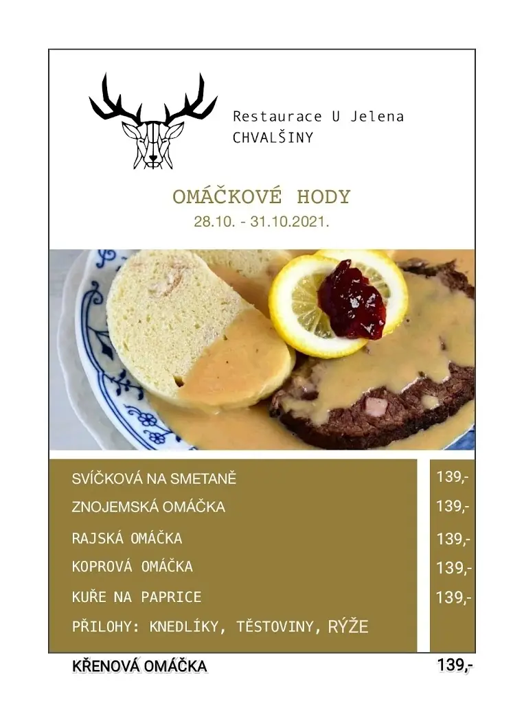 Menu_Restaurace a pizzerie U Jelena (Chvalšiny)_Chvalšiny_image_4
