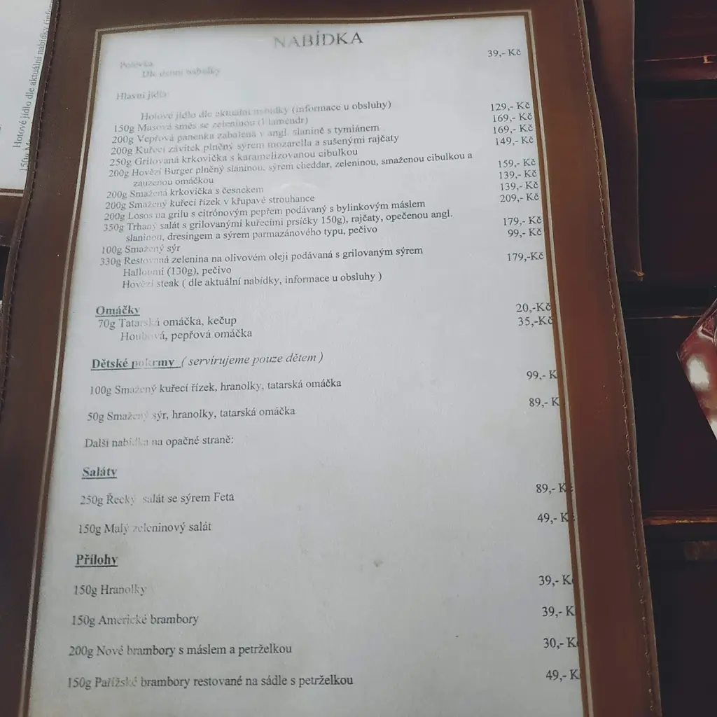 Menu_Restaurace a pension Pavir_Židlochovice_immagine_2