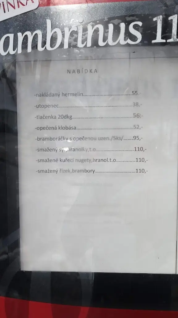 Menu_Hospůdka U Čendy_Chýnov_image_1