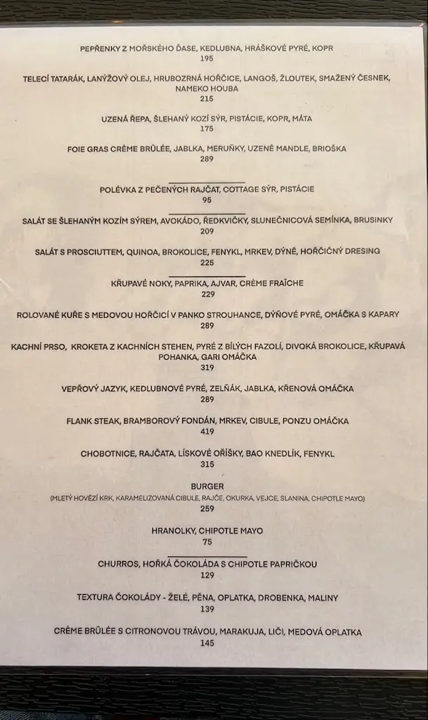 Menu_Botanik bistro_Cheb_immagine_3