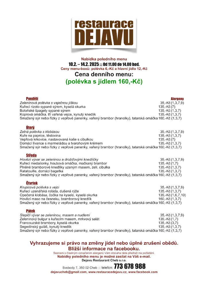 Menu_DEJAVU Restaurant Cheb, s.r.o._Cheb_image_1