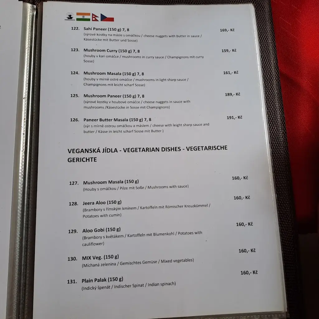 Menu_MANAKAMANA Indická, Nepálská restaurace Cheb_Cheb_image_2