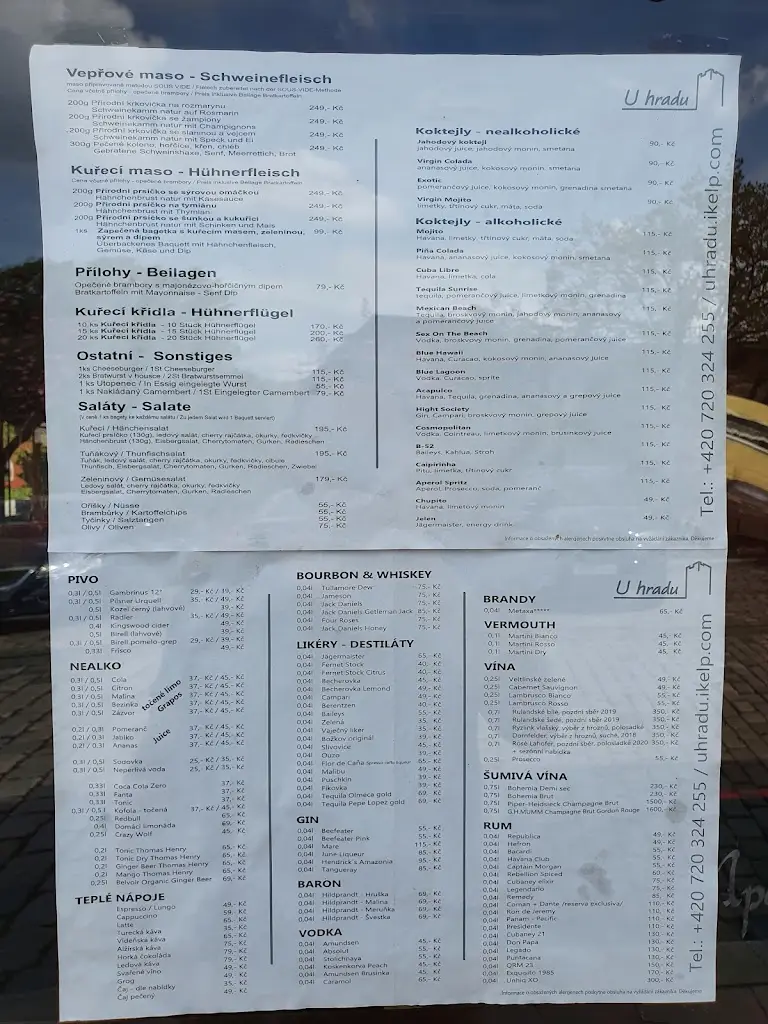 Menu_Restaurace U hradu_Cheb_image_1
