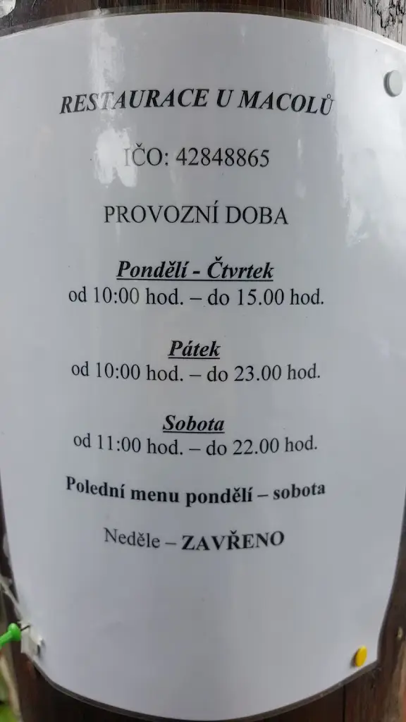 Menu_Restaurace U Macolů_Dalovice_immagine_2