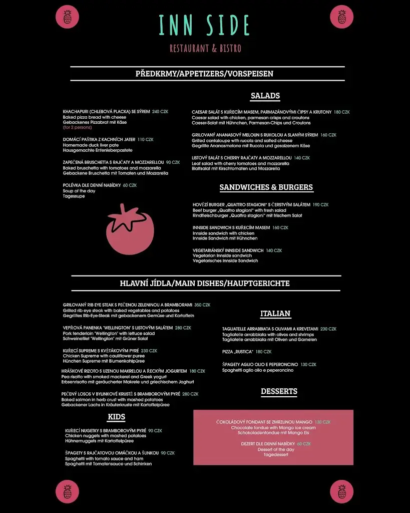Menu_Restaurant & Bistro INN SIDE_Dalovice_immagine_2