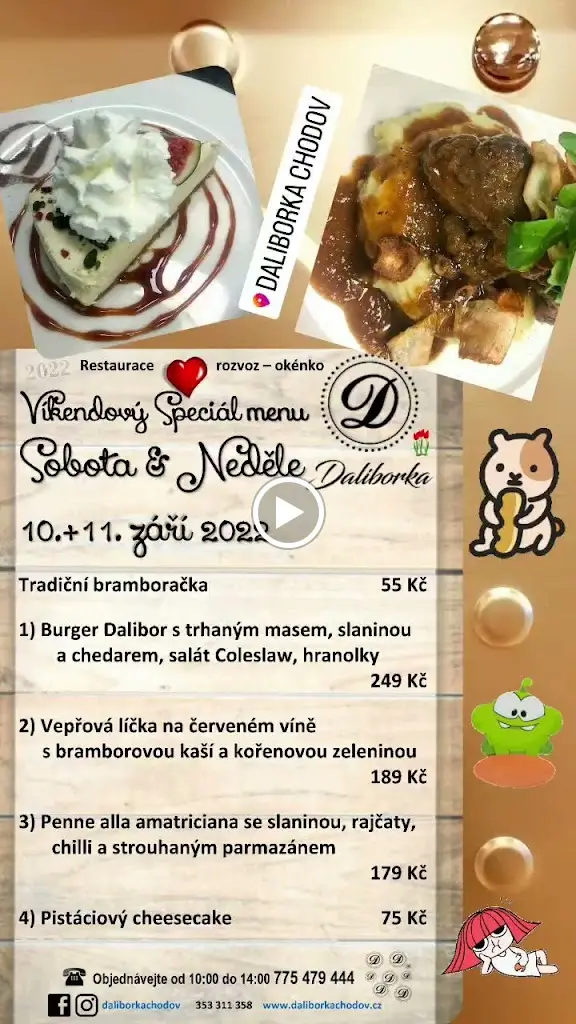 Menu_Restaurace a penzion Daliborka_Chodov_image_1