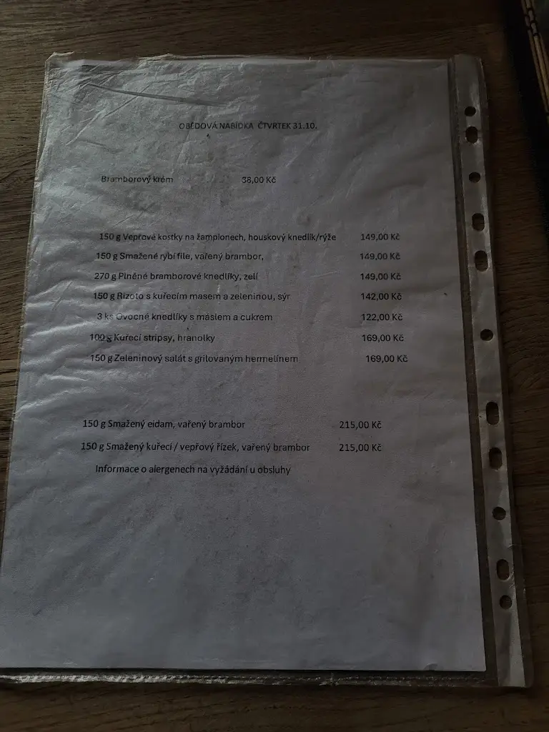 Menu_Restaurace a penzion Na Knížecí_Čimelice_image_4