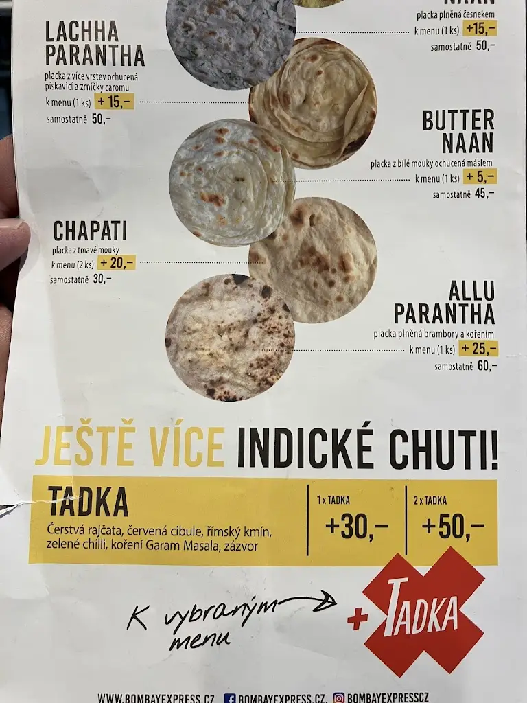 Menu_Bombay Express_Chodov_image_1