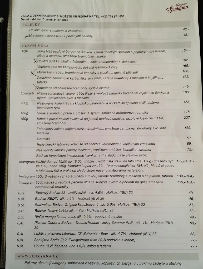 Šenkýrna Pražanka_Chodov_menu_image_1