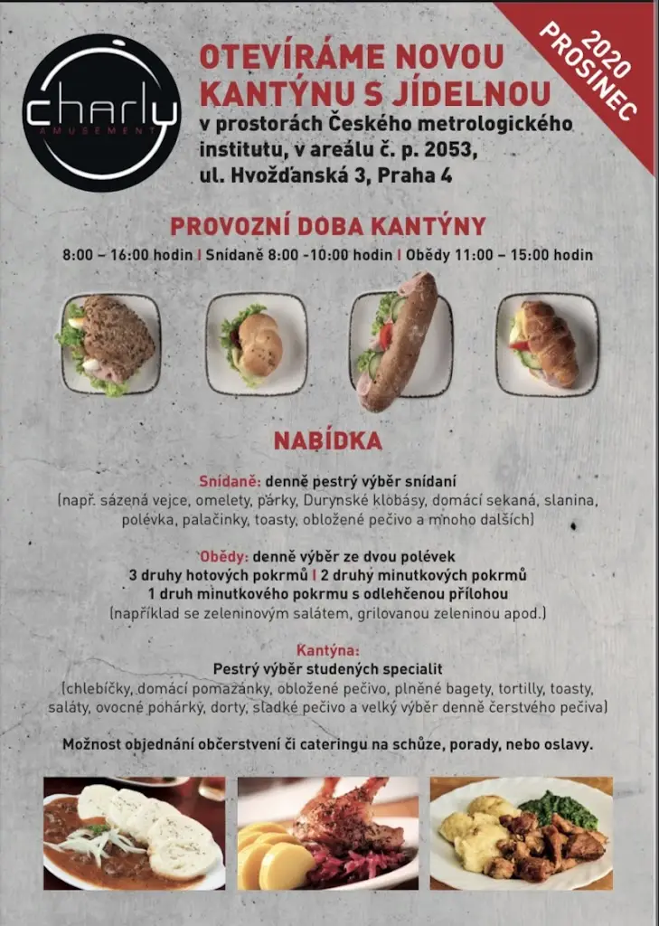 Menu_Jídelna s kantýnou Charly Amusement_Chodov_image_1