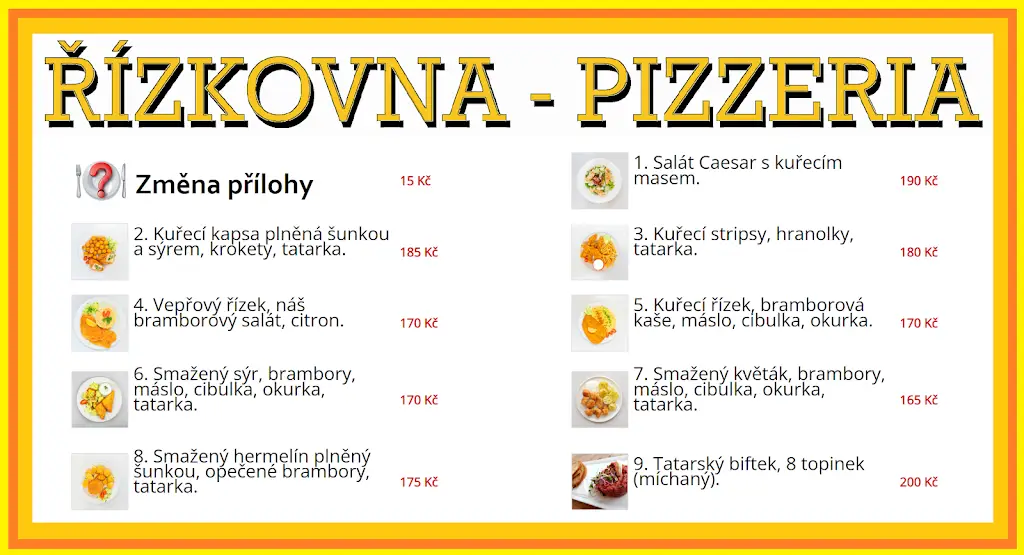 Menu_Řízkovna Pizzeria Restaurace Praha 11_Chodov_immagine_3