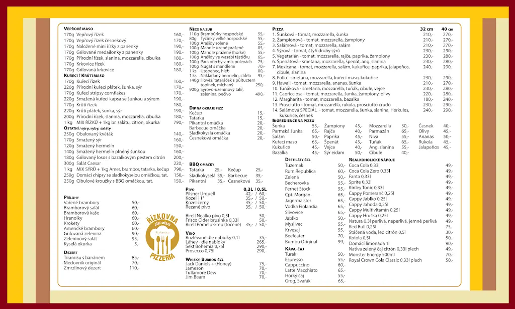 Menu_Řízkovna Pizzeria Restaurace Praha 11_Chodov_immagine_4
