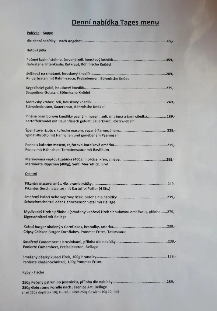 Menu_Little Hut By the Water_Františkovy Lázně_image_1