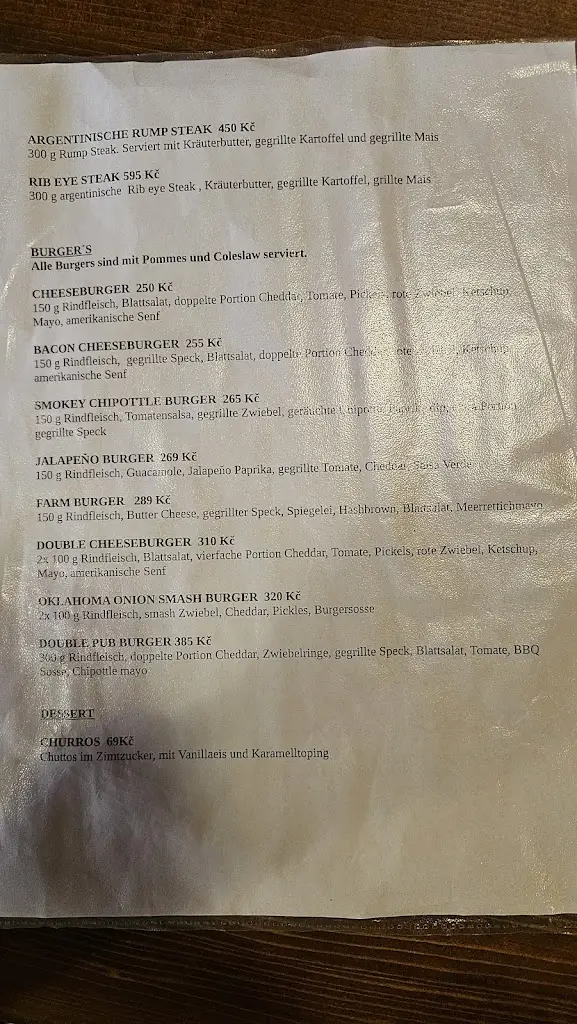 Menu_Cowboy Billy’s Saloon, Burger & Grill_Františkovy Lázně_immagine_4