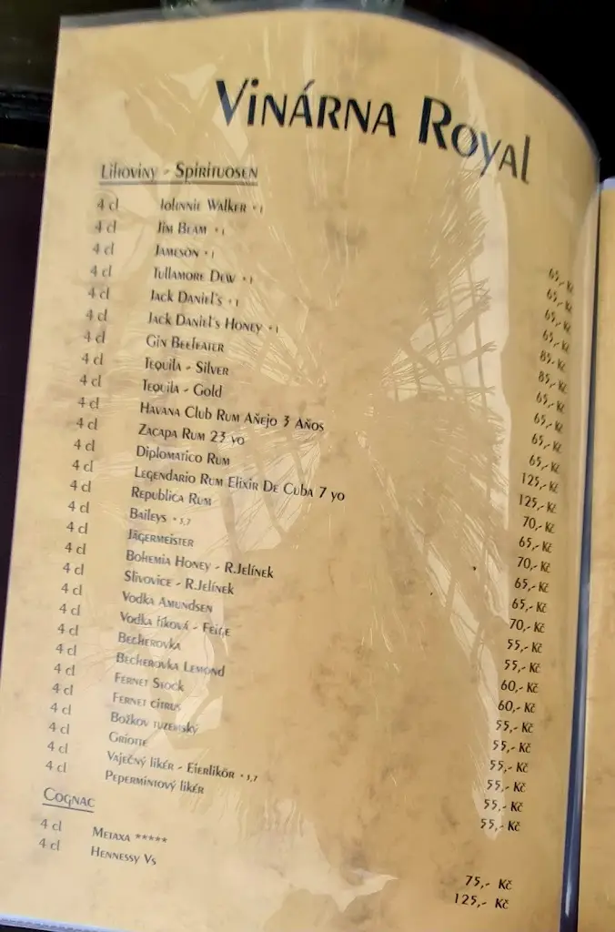 Menu_Vinárna Royal - restaurace_Františkovy Lázně_image_4