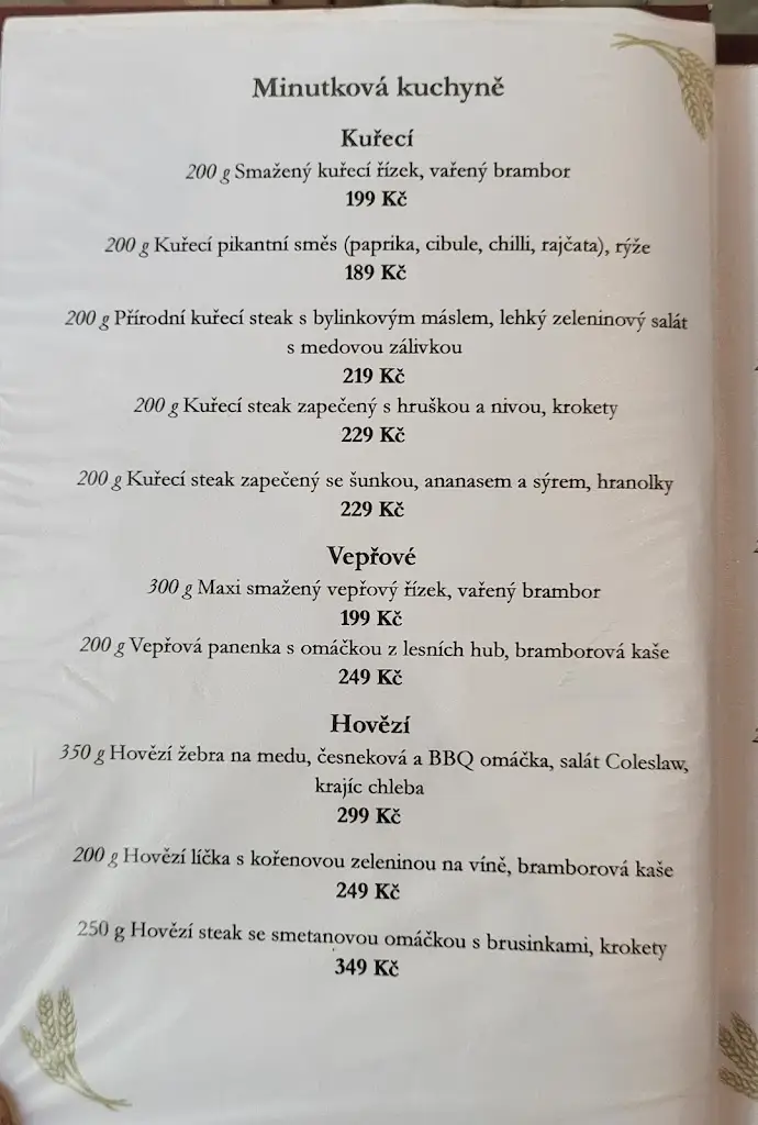 Menu_Restaurace Staročeská_Františkovy Lázně_image_1