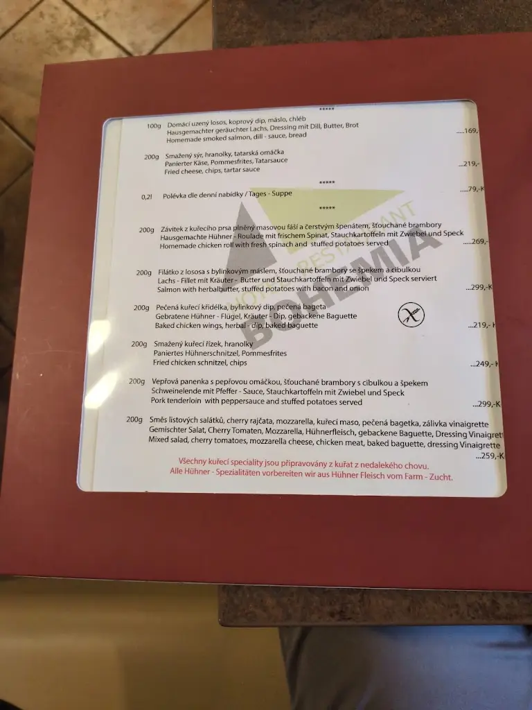 Menu_Restaurace Bohemia 1_Františkovy Lázně_immagine_1