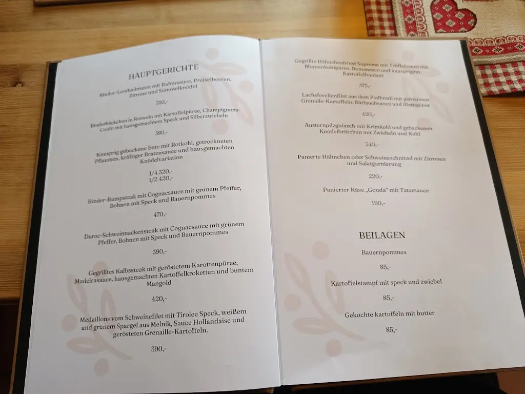 Menu_Restaurant and Boarding House 