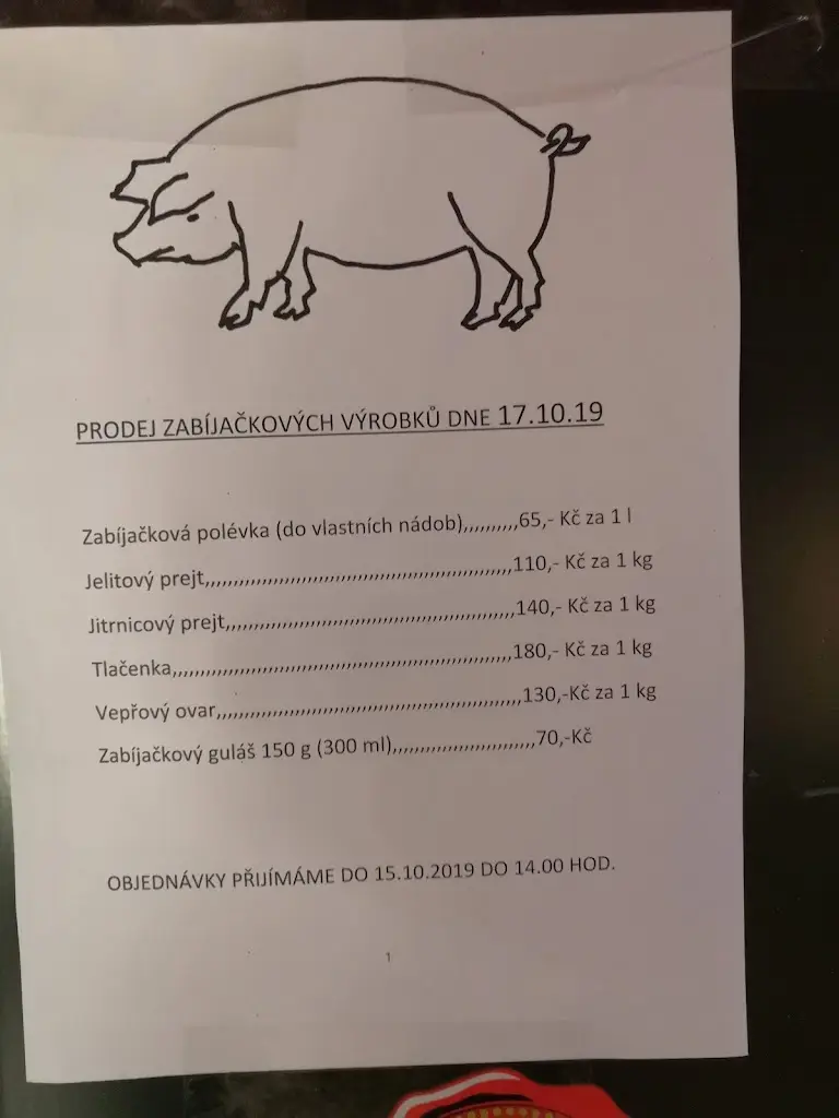 Menu_Švejk Restaurant Hromůvka_Hranice_immagine_1