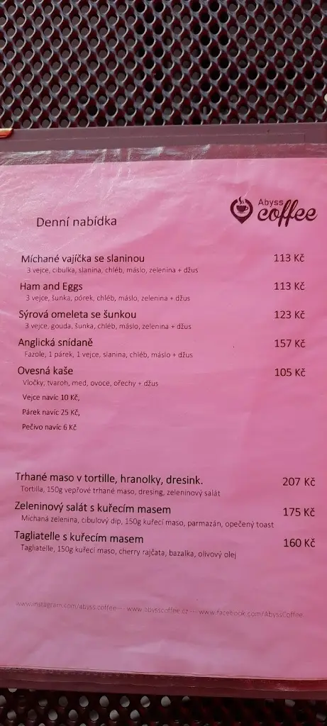 Menu_Abyss Coffee_Hranice_image_1