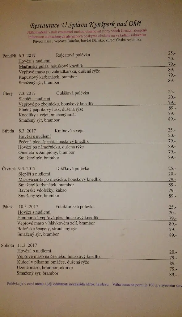 Menu_Restaurant U Splavu_Kynšperk nad Ohří_image_1